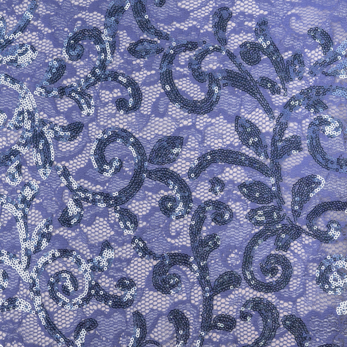 Stretch Lace Sequin Floral Fabric
