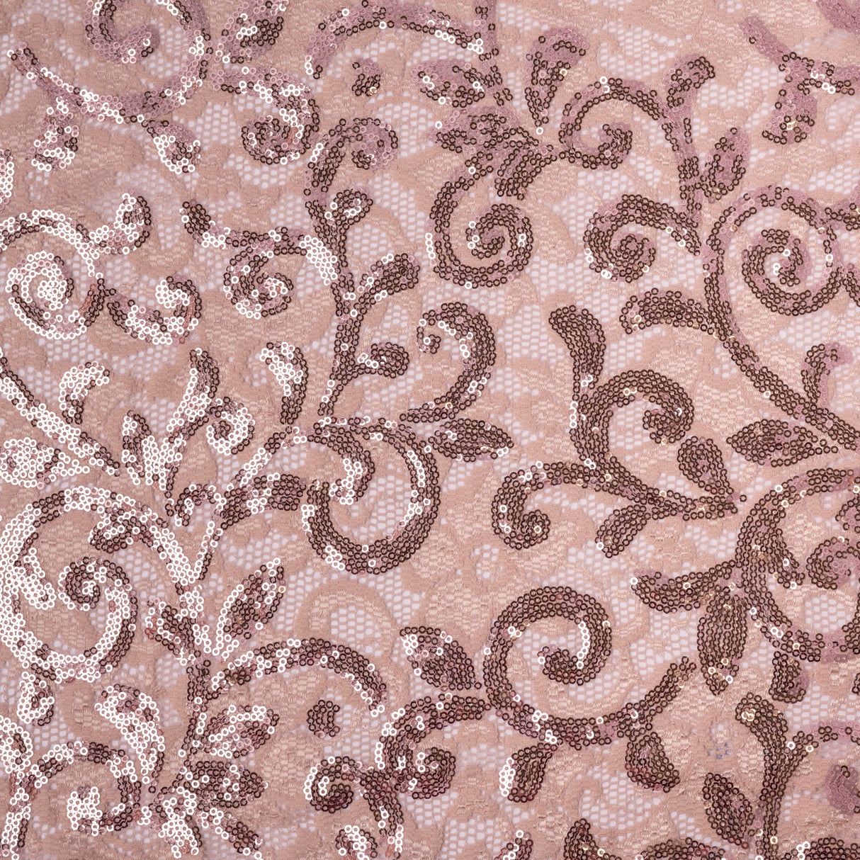 Stretch Lace Sequin Floral Fabric