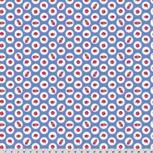 Quilting Cuddle Fabric Cottage Rose Lane Brighton Blue Bonnet