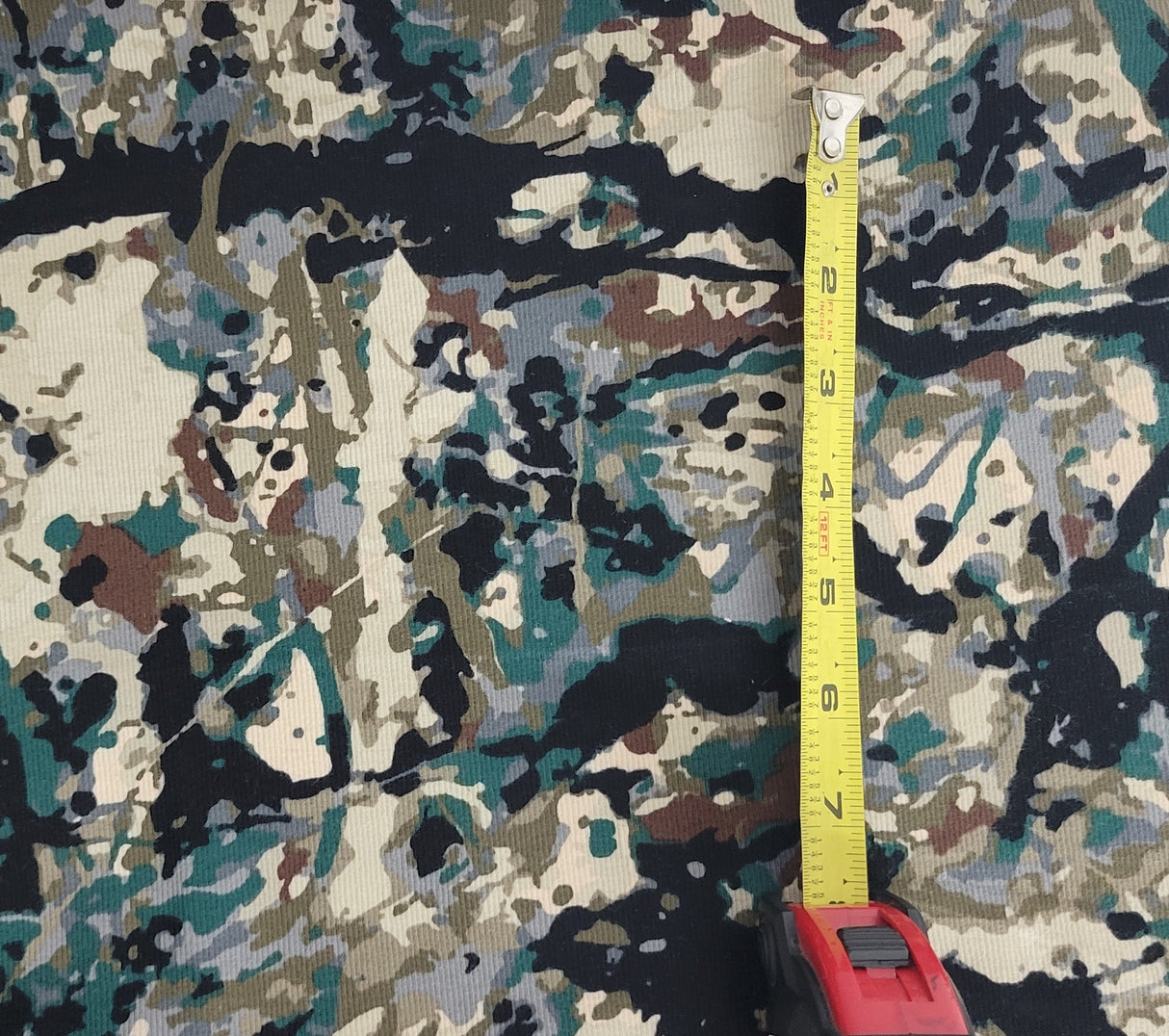 Rib Knit Cotton Spandex Camouflage Print