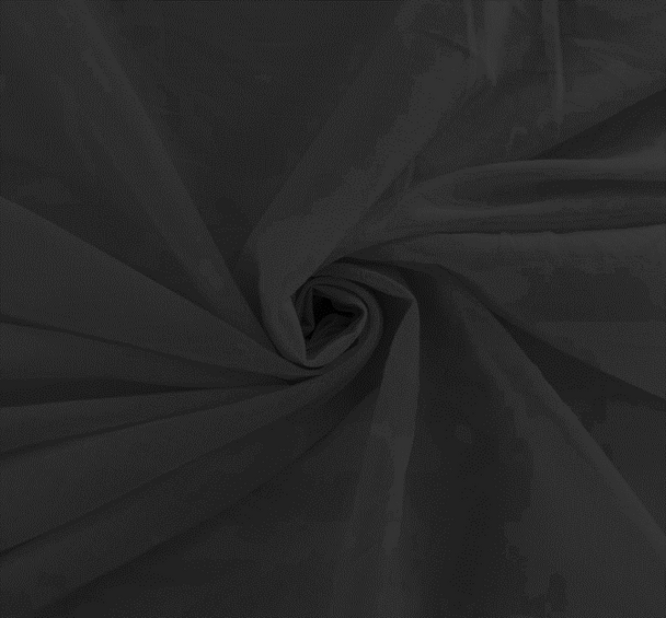 1 Yard Cotton Lawn Solid Black Fabric Lightweight Soft 56/58" Width Apparel Sewing