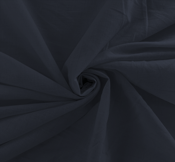 1 Yard Solid Navy Cotton Lawn Fabric Lightweight Breathable Apparel Material 58/60" Wide