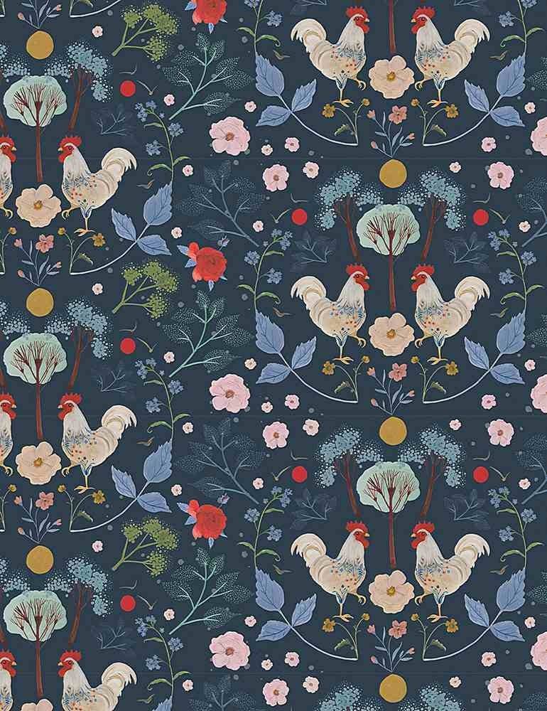 Quilting Cotton Country Roosters Timeless Treasures
