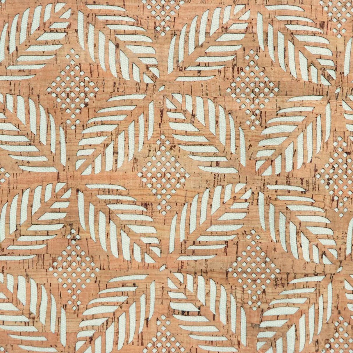 Cream Canvas Backed Palms Pro Lite Cork 1/2 Yard