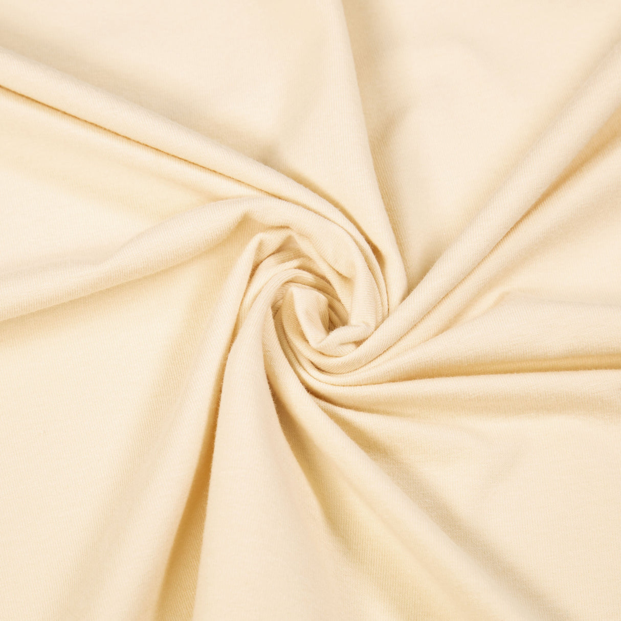 Cotton Spandex Jersey Knit Fabric Cream 4-Way Stretch