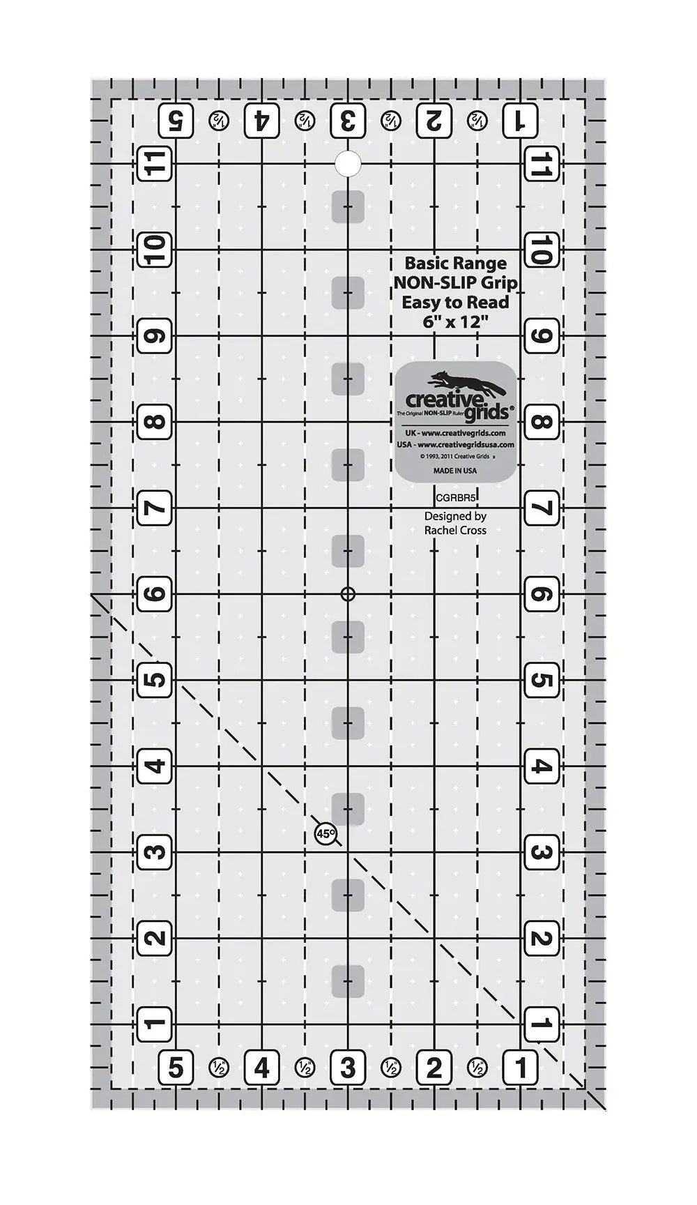 Quilt Ruler 6in x 12in Rectangle