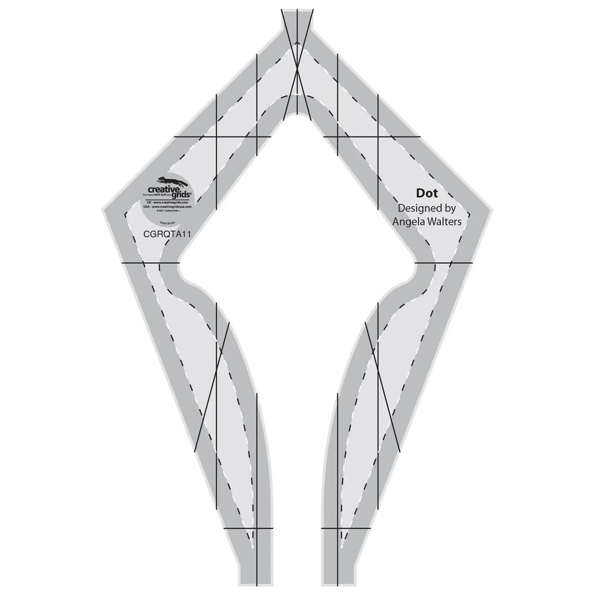 Machine Quilting Tool Dot Acrylic Ruler