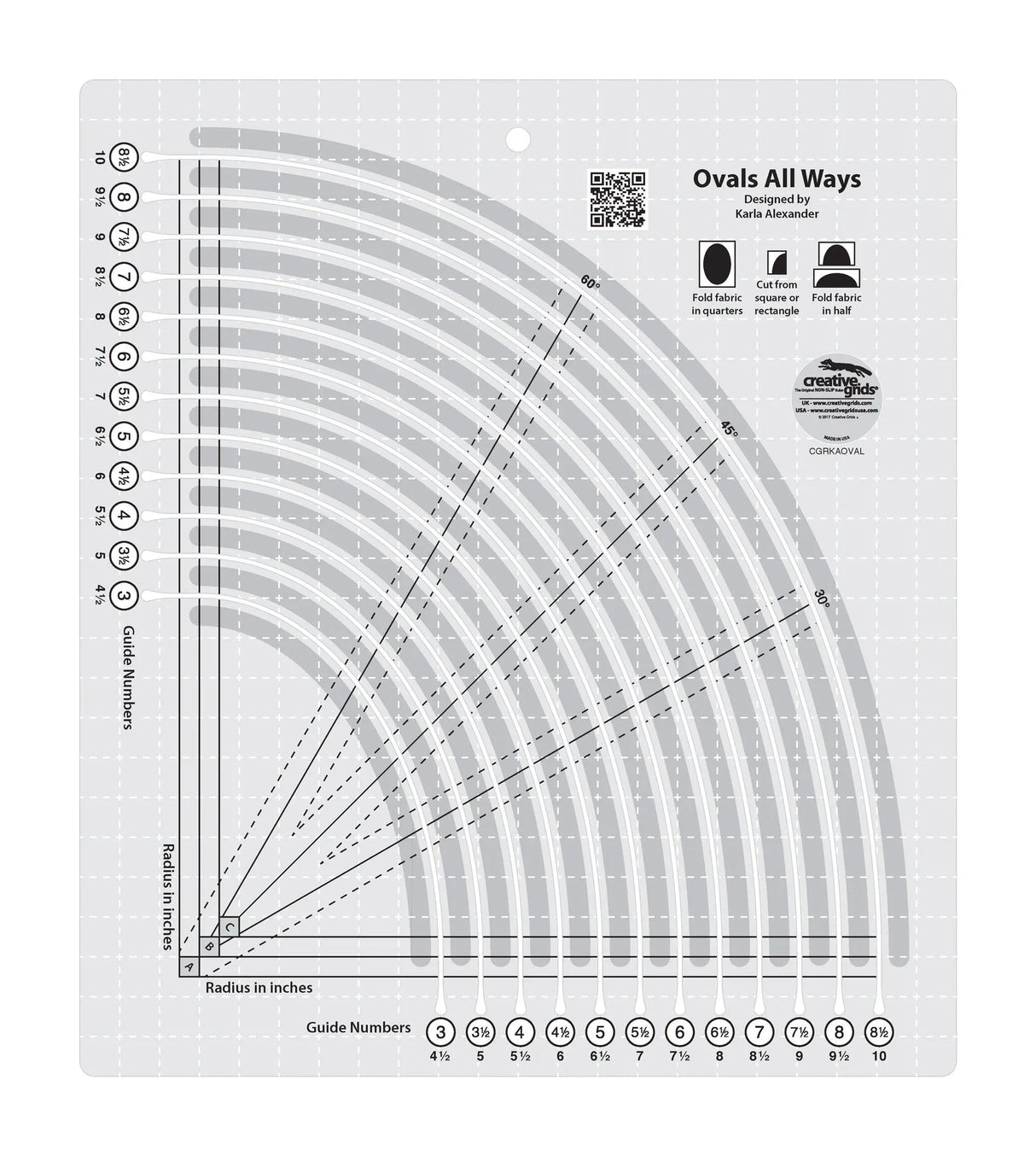 Quilt Ruler Creative Grids Ovals All Ways