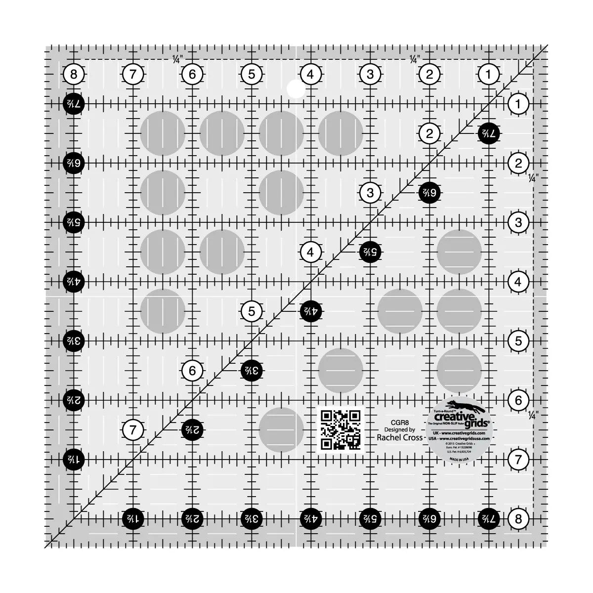 Quilt Ruler 8-1/2in Square