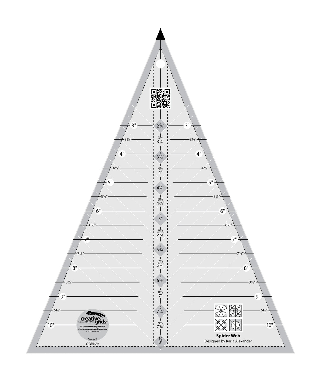 Quilt Ruler Spider Web 45 Degree