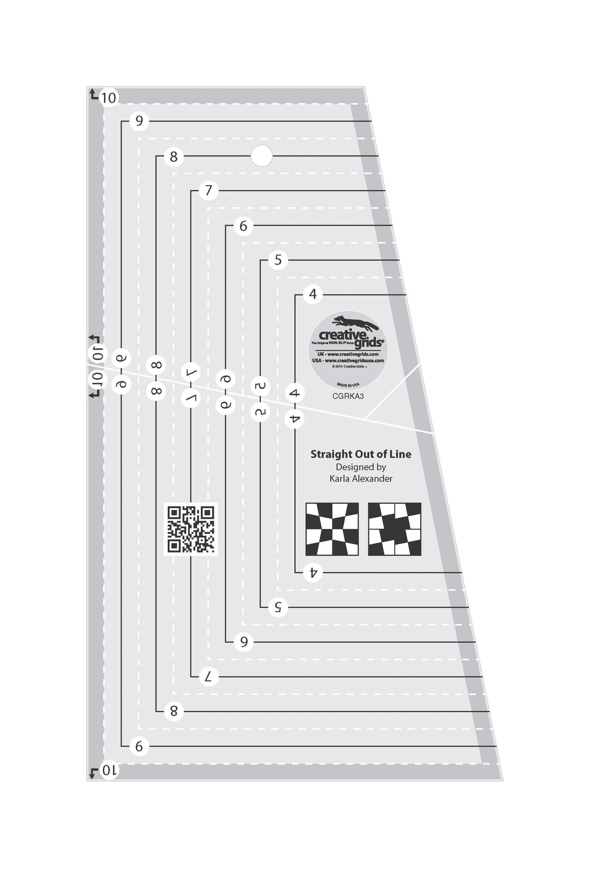 Quilt Ruler Creative Grids Straight Out Of Line 6in x 10in