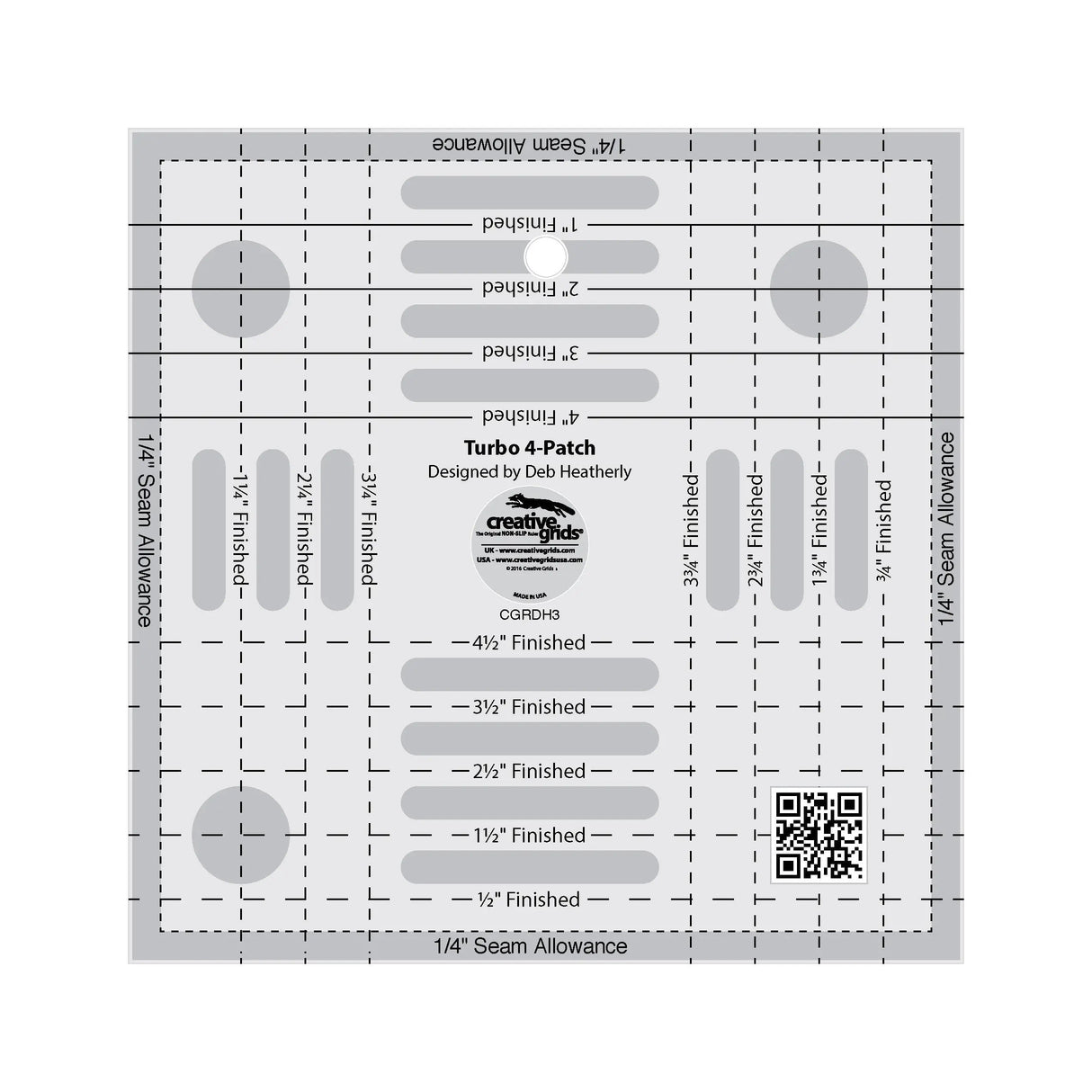 Quilt Ruler Creative Grids Turbo 4-Patch Template