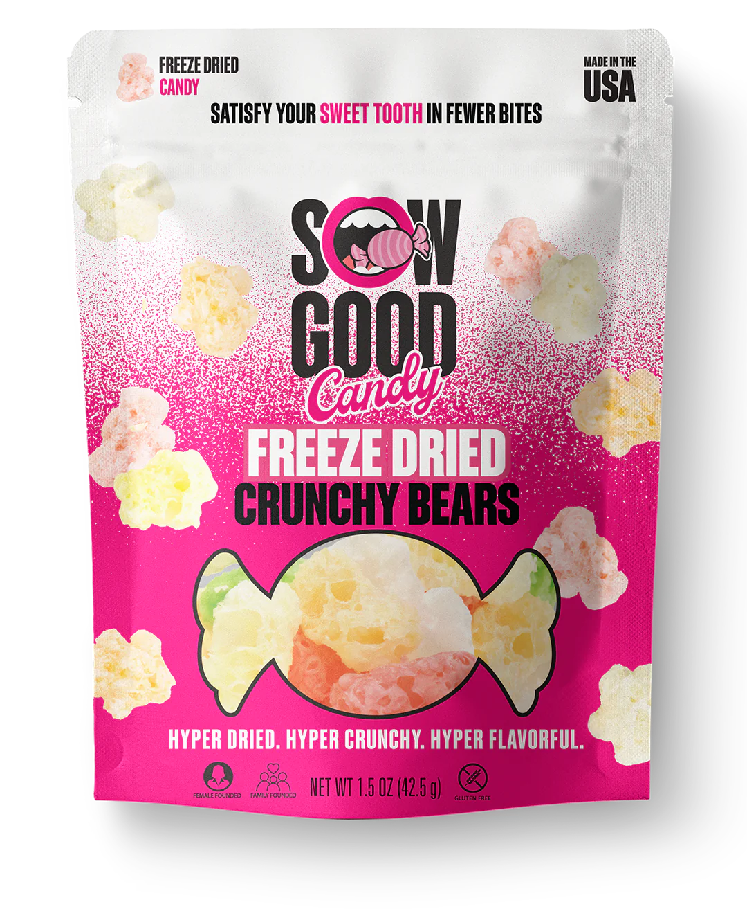 Sow Good Candy FREEZE DRIED Gummy CRUNCHY BEARS