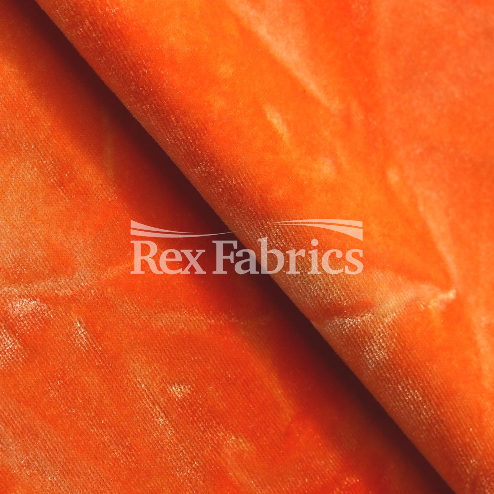 Crushed Tie Dye Velvet Polyester Spandex Velvet Fabric - Assorted Colors, Crushed Tie-Dye, 58/60" Width (1 Yard)