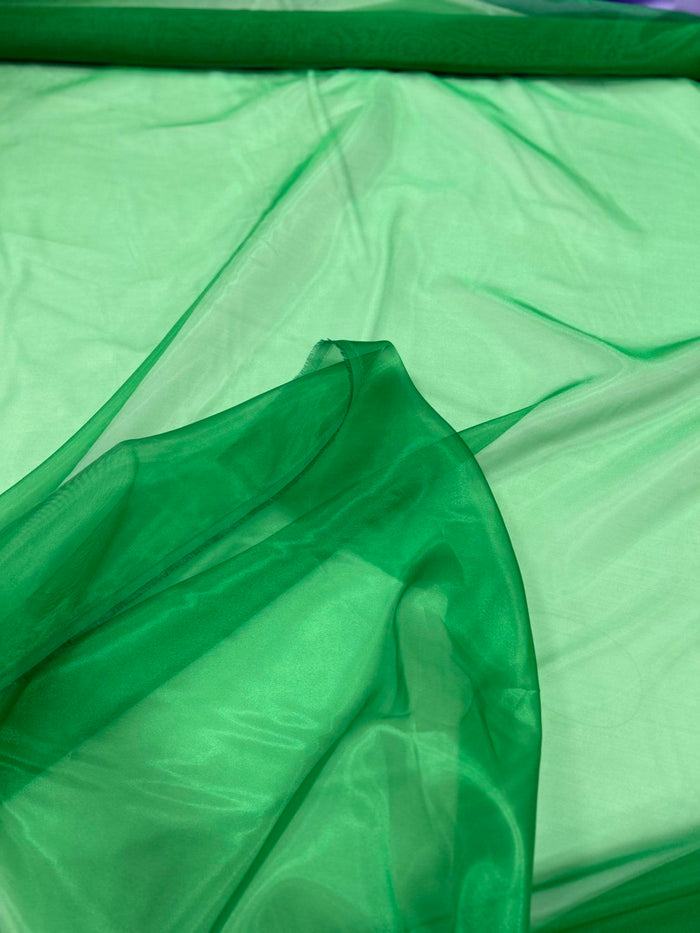 1 Yard Crinkle Barbie Organza Fabric Two Tone Sheer Polyester for Decor Events & Crafts