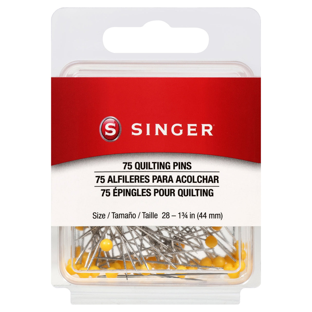 SINGER Ball Head Quilting Pins Size 28 1-3/4 in