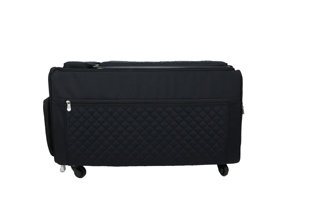 Everything Mary Jumbo 5 Wheel Collapsible Rolling Sewing Machine Storage Case Black