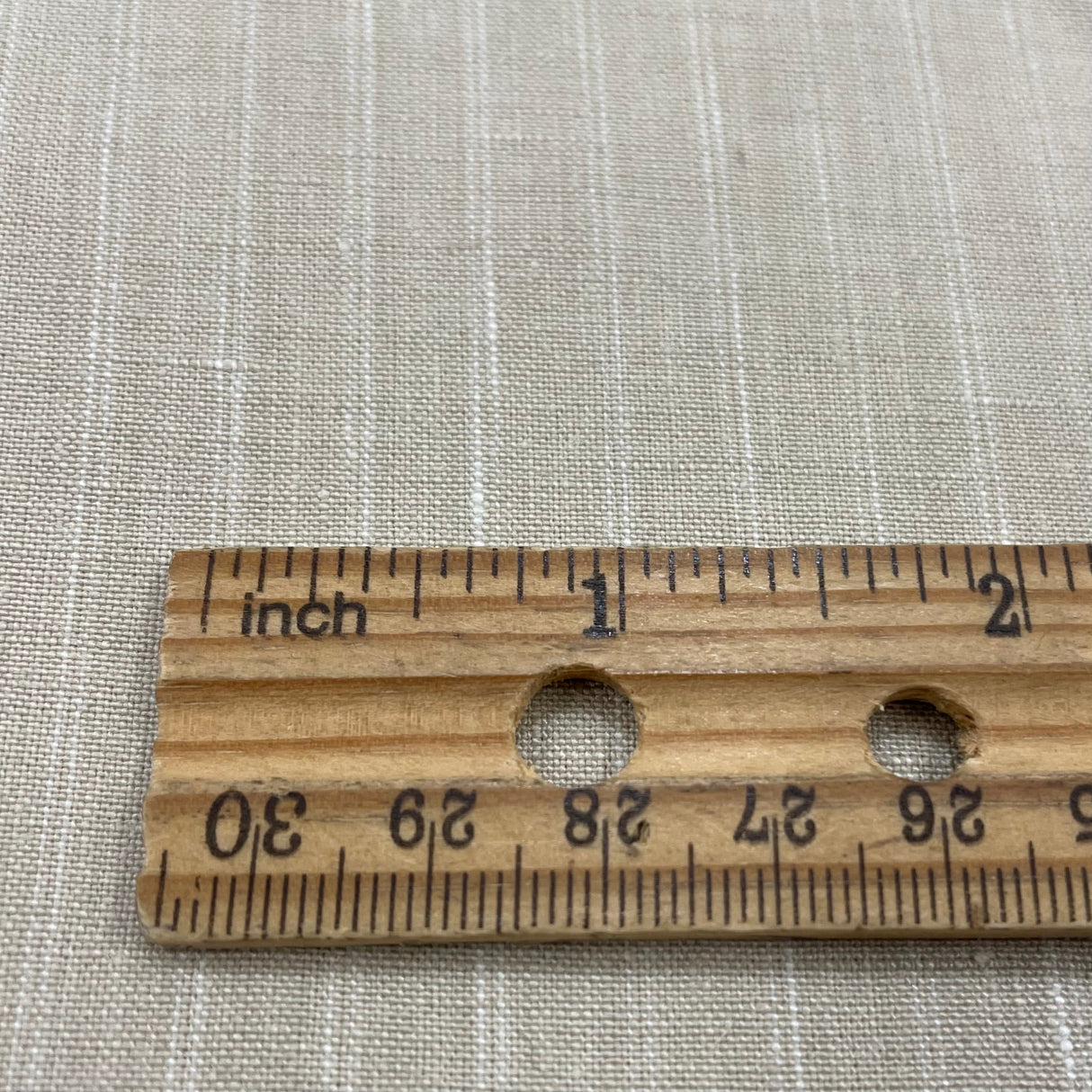 Pure Linen Yarn-Dyed Stripe Fabric Natural Ivory