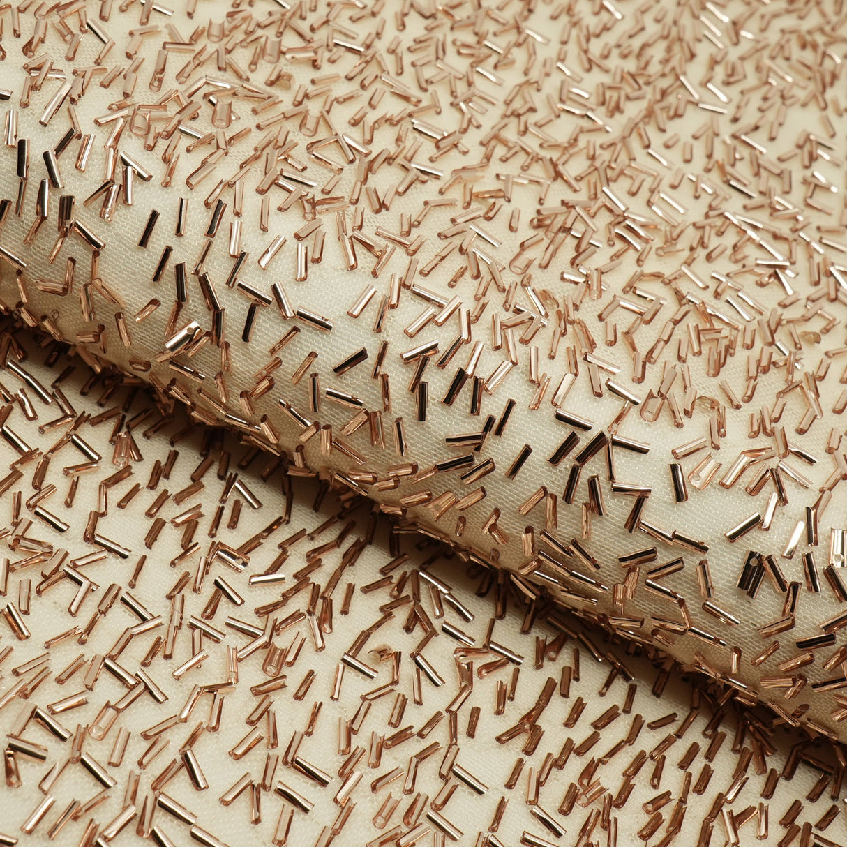 Beaded Stretch Mesh Fabric