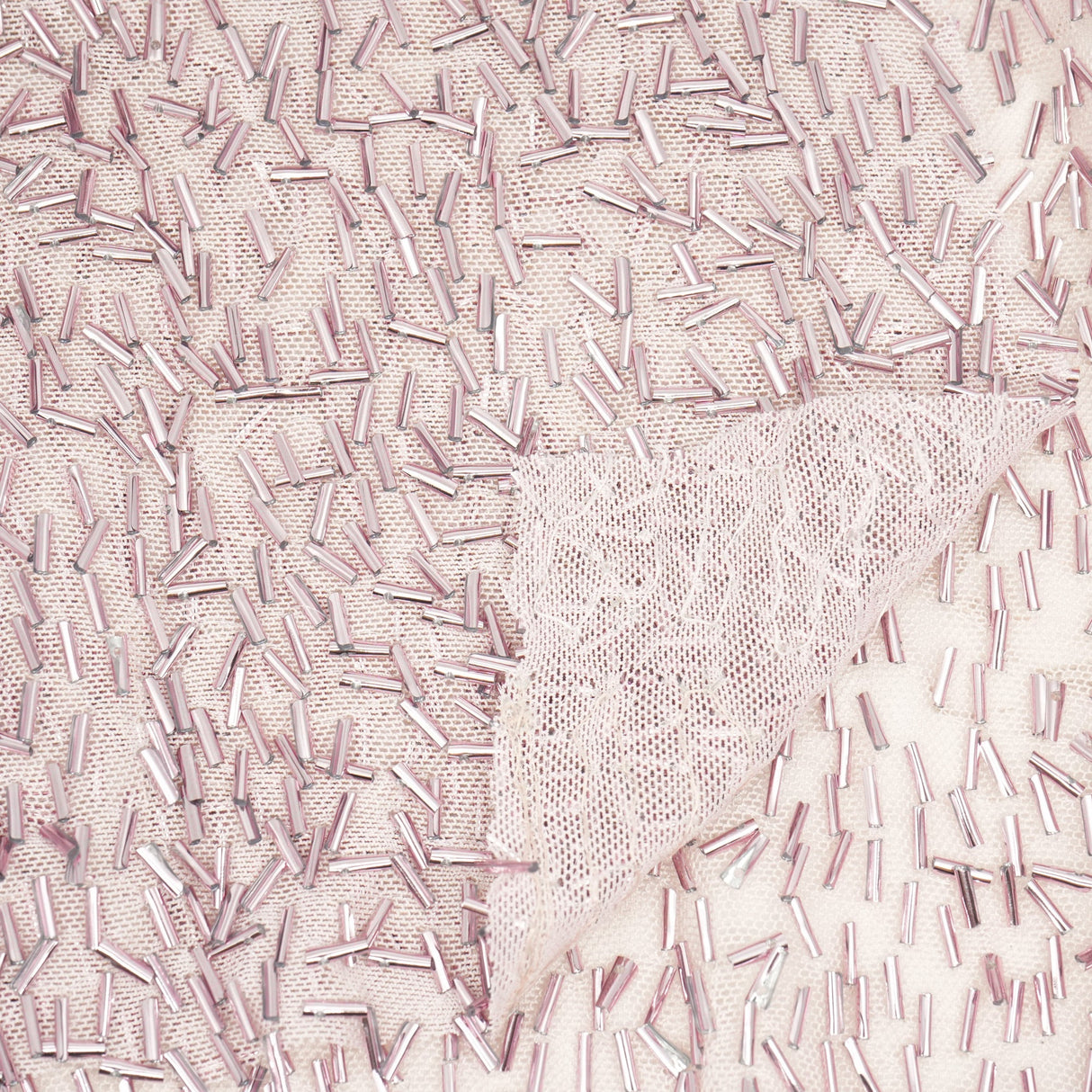 Beaded Stretch Mesh Fabric