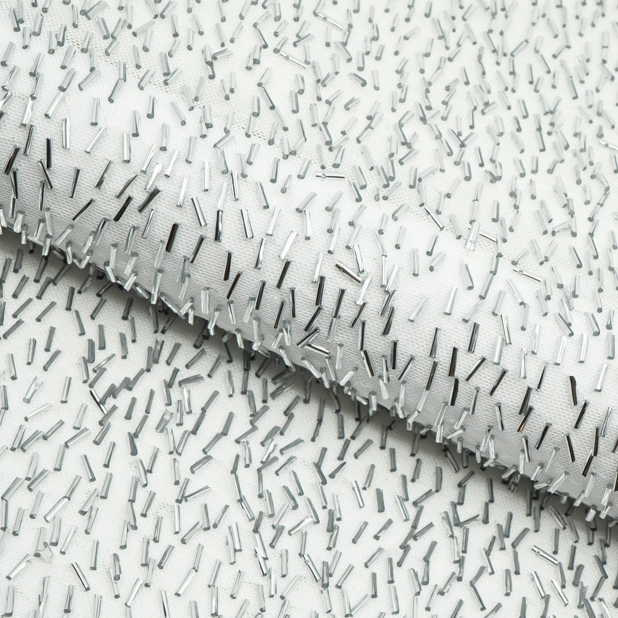 Beaded Stretch Mesh Fabric