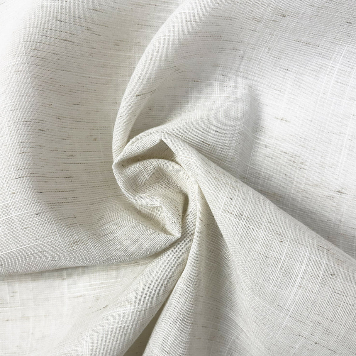 Declan Sheer Polyester Linen Fabric - Ivory Solid Sheer, 118" Width (1 Yard)