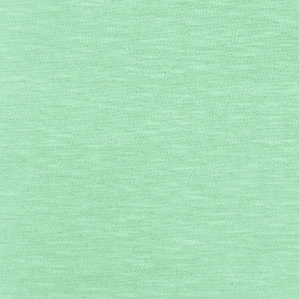 1 Yard Mint Green Slub Stretch Jersey Knit Fabric 58 Inches Width