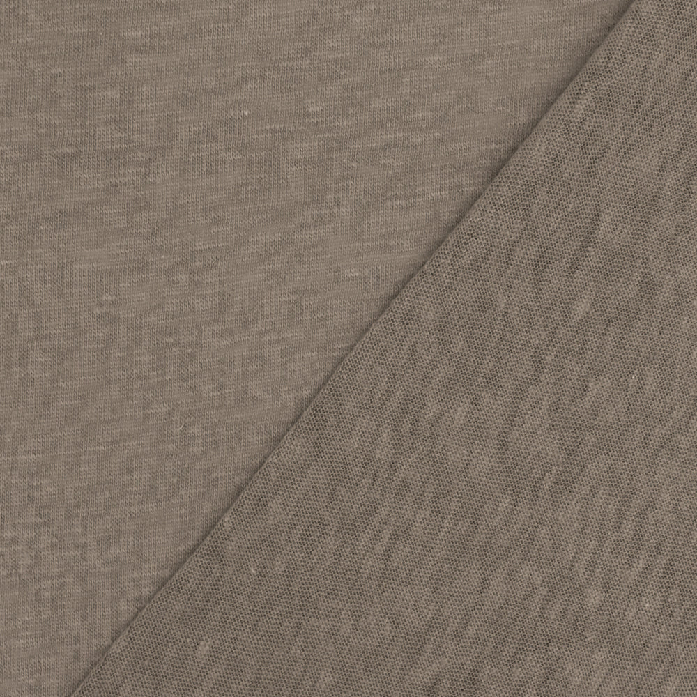 1 Yard Latte Taupe Brown Slub Stretch Jersey Knit Fabric Soft Matte 55 Inches Width