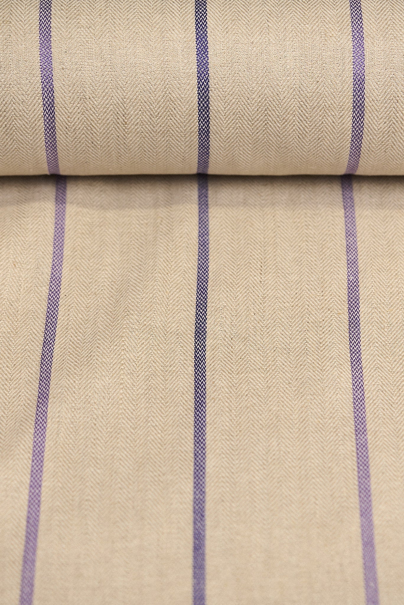 1 Yard Linen Novelty Herringbone Yarn Dyed Stripe Fabric Softened Color 54" Width