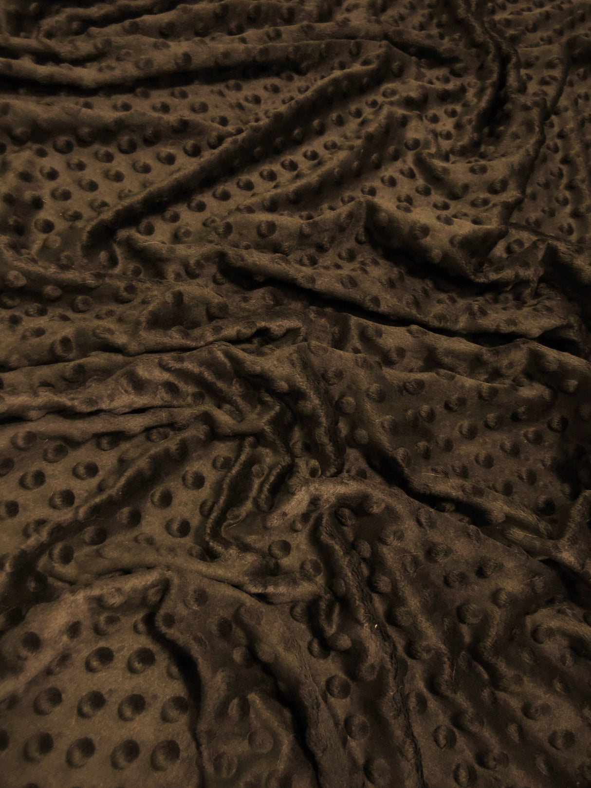 Chocolate Minky Dimple Dot Baby Soft Fabric