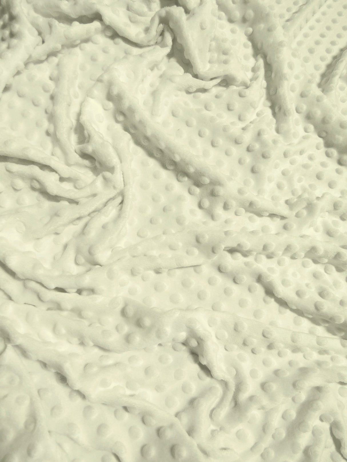 Ivory Minky Dimple Dot Baby Soft Fabric by the Yard