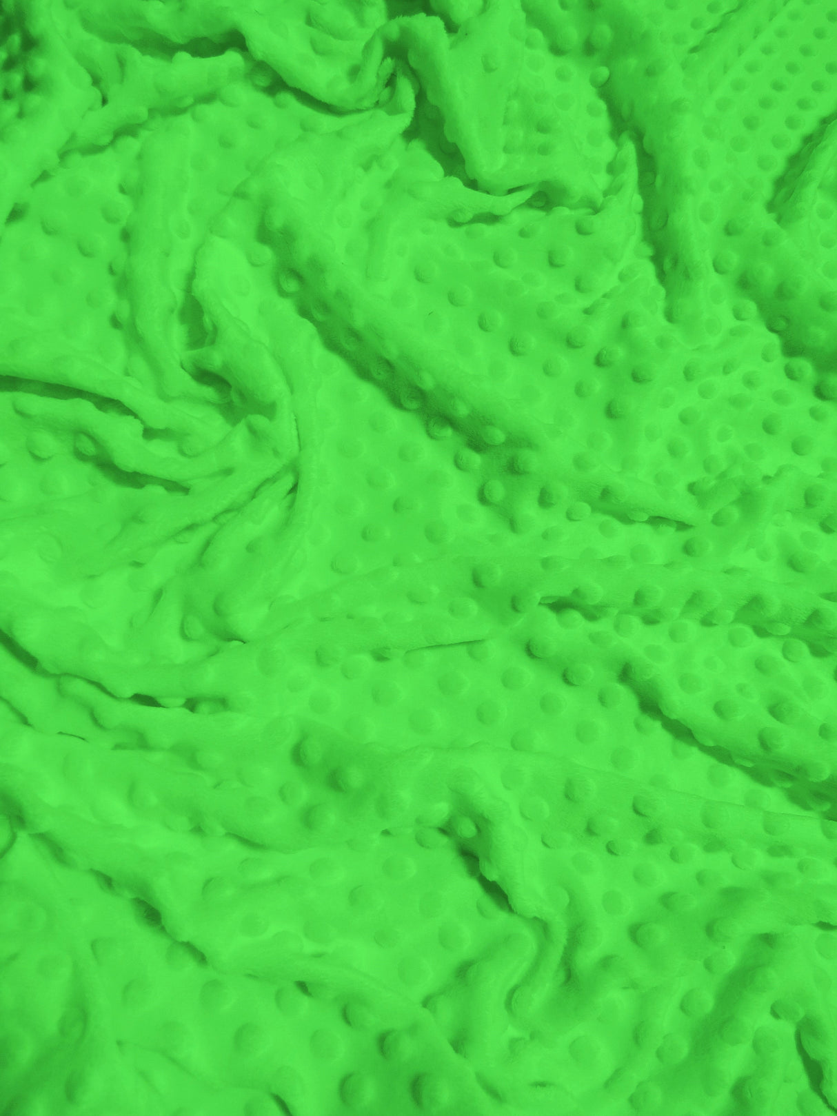 Lime Green Minky Dimple Dot Baby Soft Fabric