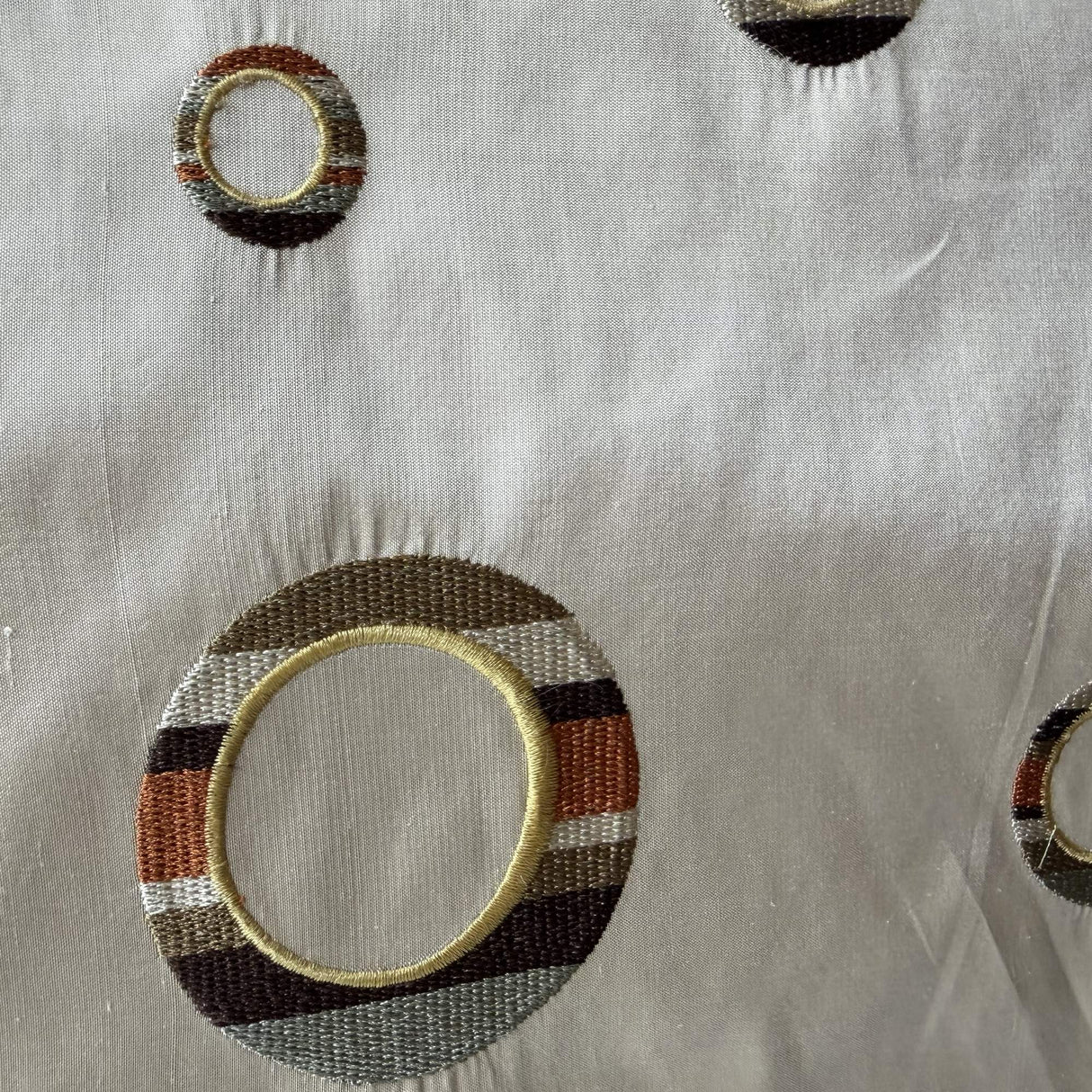 Disco Silk Fabric - Multicolored Circle Pattern, 54" Width (1 Yard)