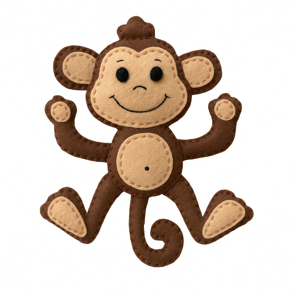 Felt Monkey DIY Craft Kit