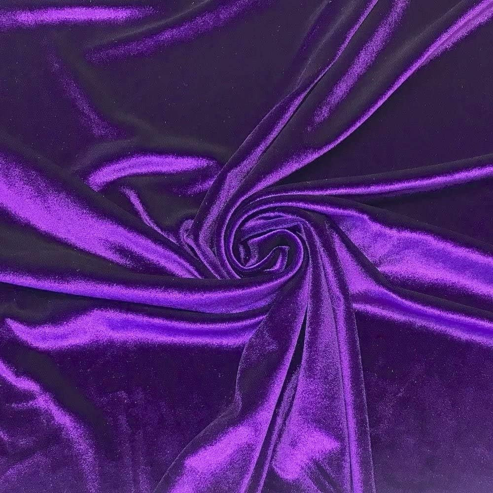 Royal Velvet Velvet Fabric - Black, Blush, Brown, Burgundy, Champagne, Charcoal, Dark Purple, Fuchsia, Gold, Hunter Green, Indigo, Ivory, Lilac, Moss Green, Navy Blue, Olive, Red, Royal Blue, Silver, Teal, White