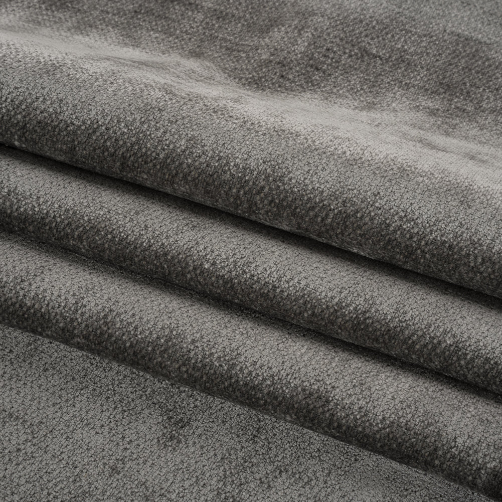 Chenille Upholstery Woven - Pewter - Lanton Collection