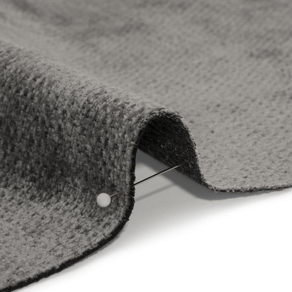 Chenille Upholstery Woven - Pewter - Lanton Collection
