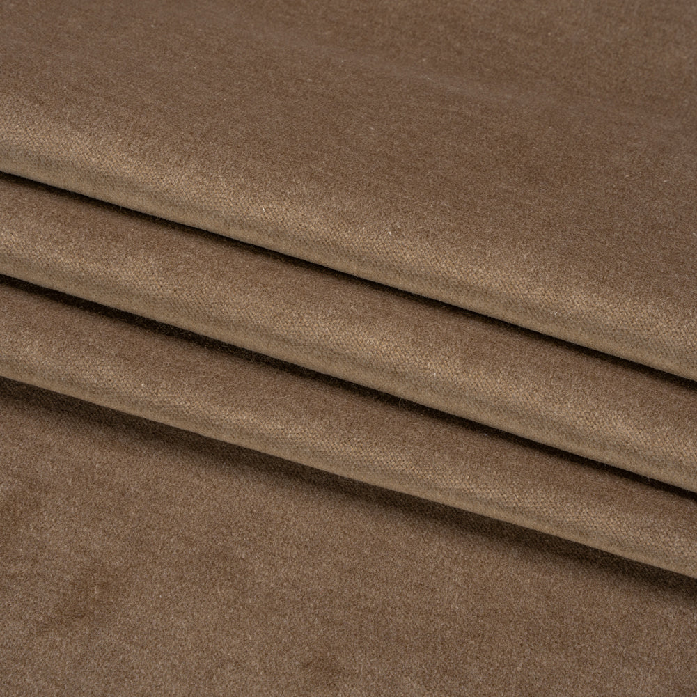 Polyester and Cotton Upholstery Velvet - Otter - Corry Collection