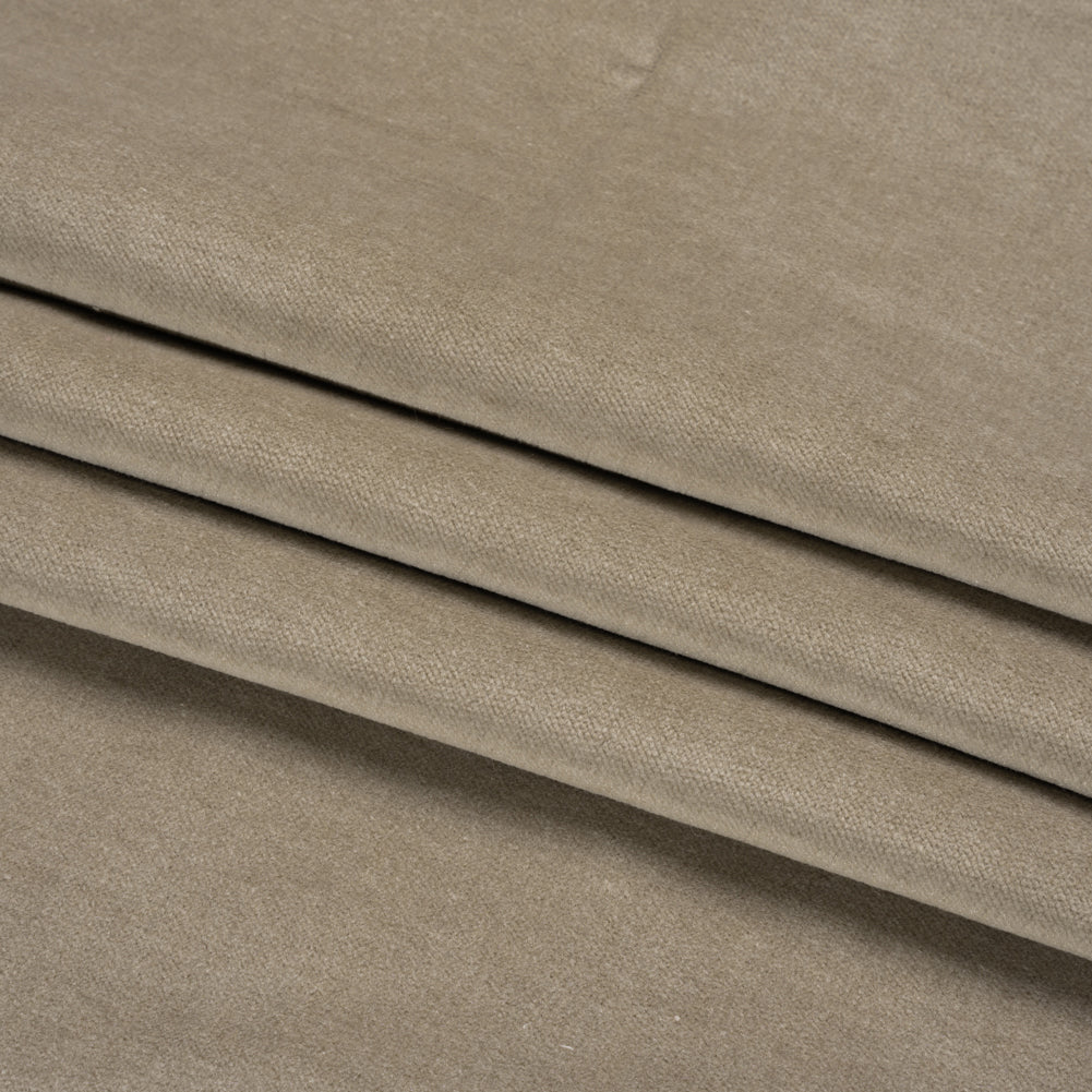 Polyester and Cotton Upholstery Velvet - Pebble - Corry Collection