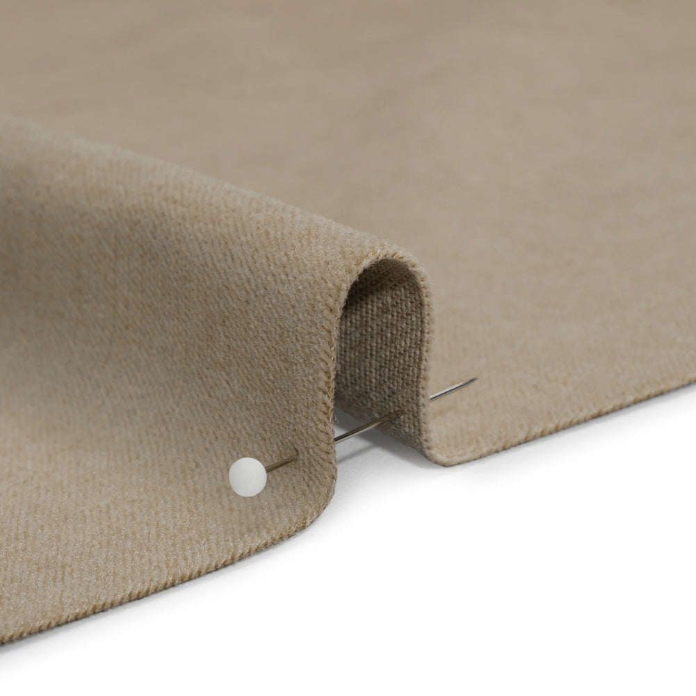 Polyester and Cotton Upholstery Velvet - Pebble - Corry Collection