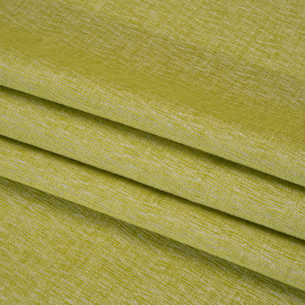 Chenille Upholstery Woven with Latex Backing - Lime - Lovell Collection