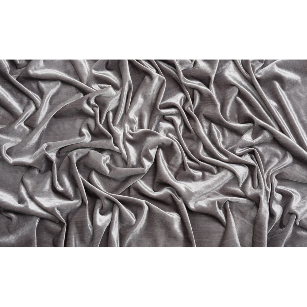 Textured Upholstery Velvet - Chrome - Ainslie Collection