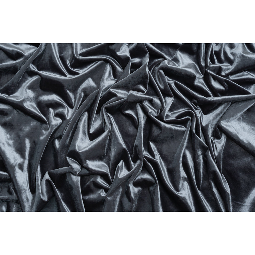 Textured Upholstery Velvet - Gunmetal - Ainslie Collection
