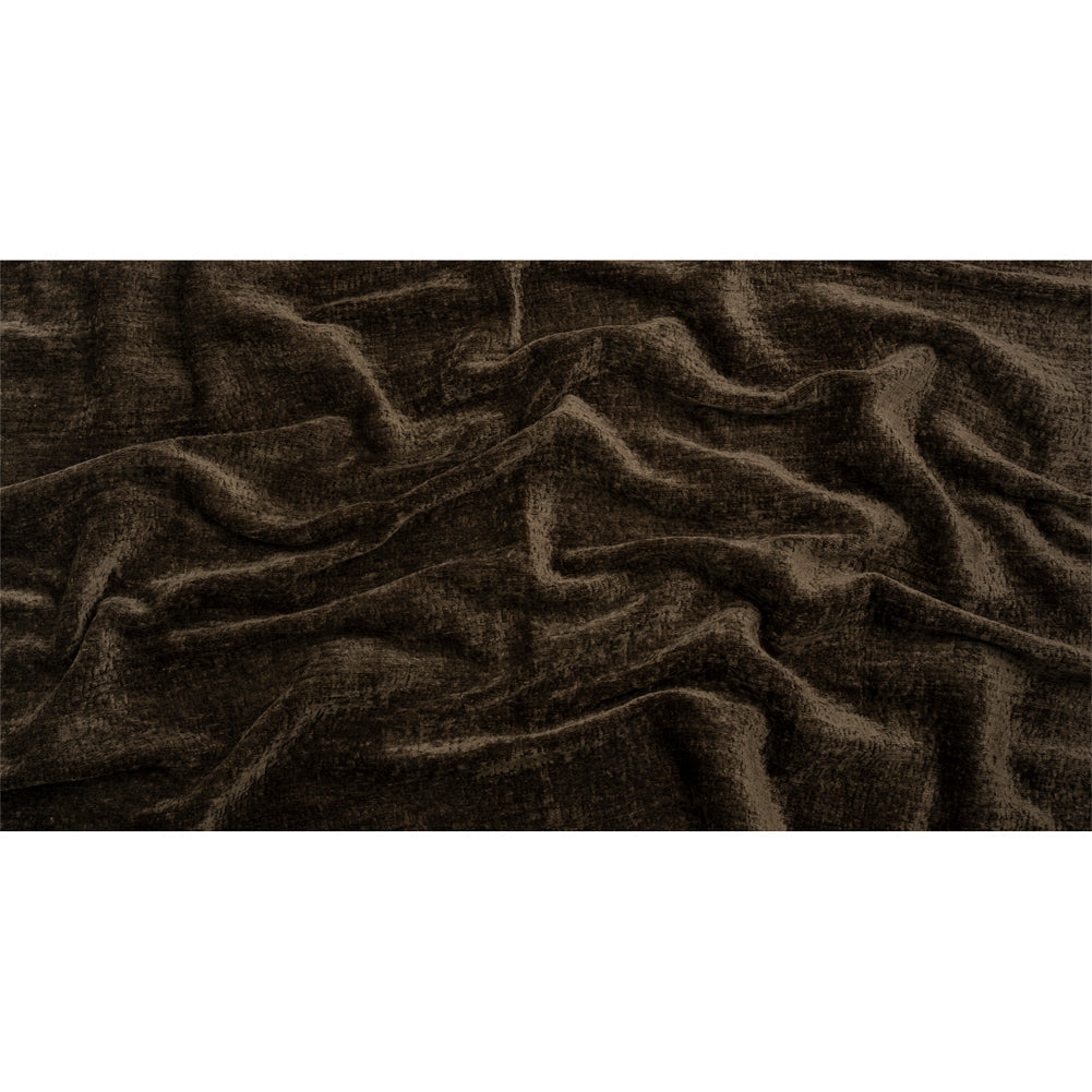 Textured Upholstery Chenille - Chocolate - Odie Collection