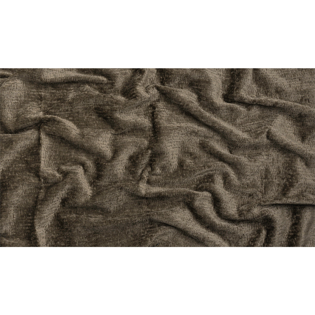 Textured Upholstery Chenille - Otter - Odie Collection