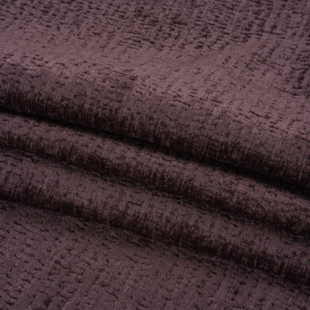 Textured Upholstery Chenille - Plum - Odie Collection
