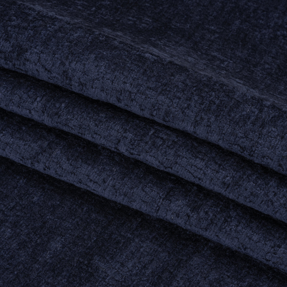 Textured Upholstery Chenille - Sapphire - Odie Collection