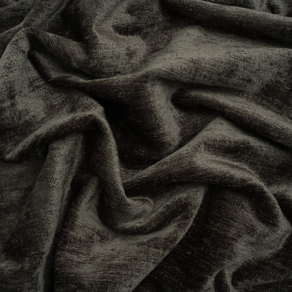 Upholstery Chenille - Asphalt Monotone Abstract - Timbrell Collection