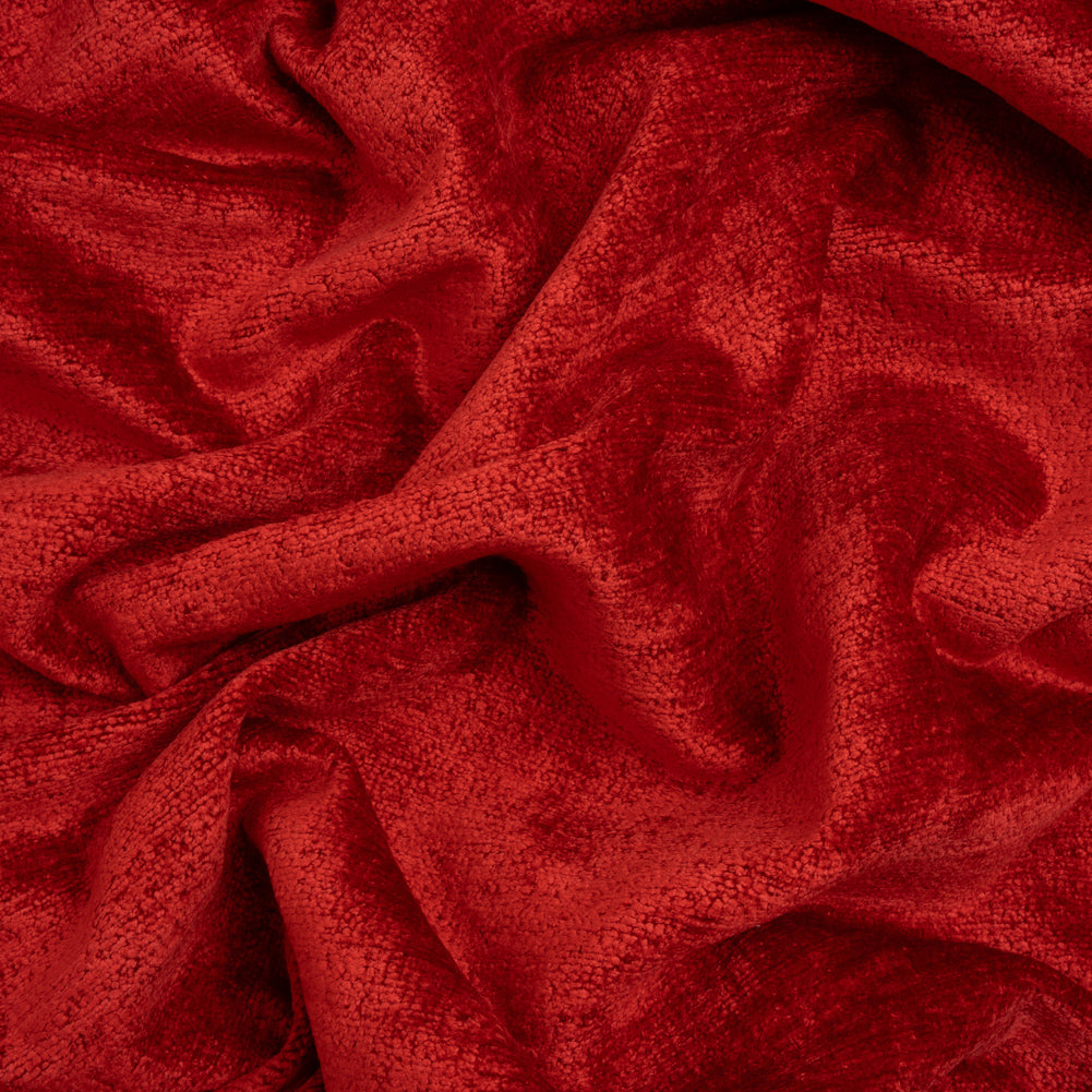 Upholstery Chenille - Red It Monotone Abstract - Timbrell Collection