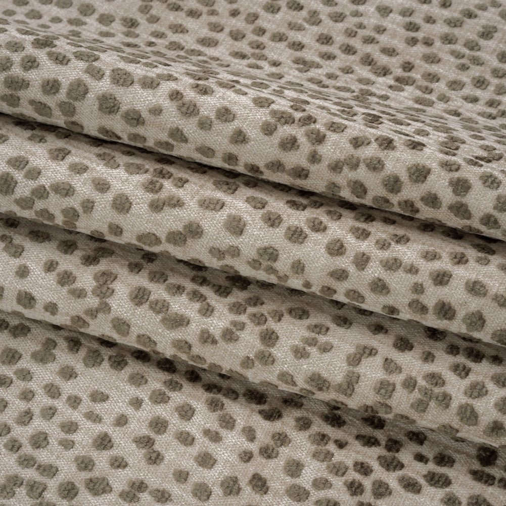 Upholstery Chenille - Truffle Spotted - Piperhill Collection